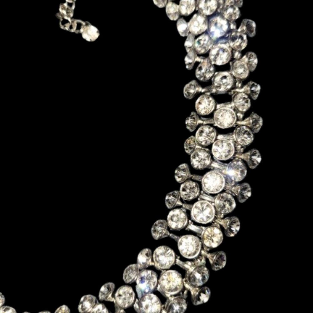 Stunning Rhinestone Statement Necklace - image 4